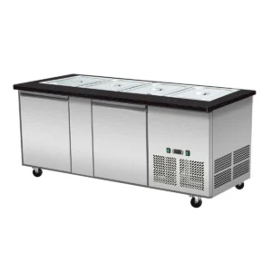 SNACK-Line, kold disk, 4x GN1/1, granit Star Galaxy sort, UDEN glasopsats, 153x82x85,5