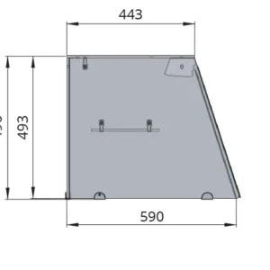 SNACK-Line, kold disk, 4x GN1/1, granit Star Galaxy sort, 153x82x85,5, glasopsats, klart glas med mellemlag, H=496 mm