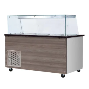 SNACK-Line, kold disk, 4x GN1/1, granit Star Galaxy sort, 153x82x85,5, glasopsats, klart glas uden mellemlag, H=396 mm